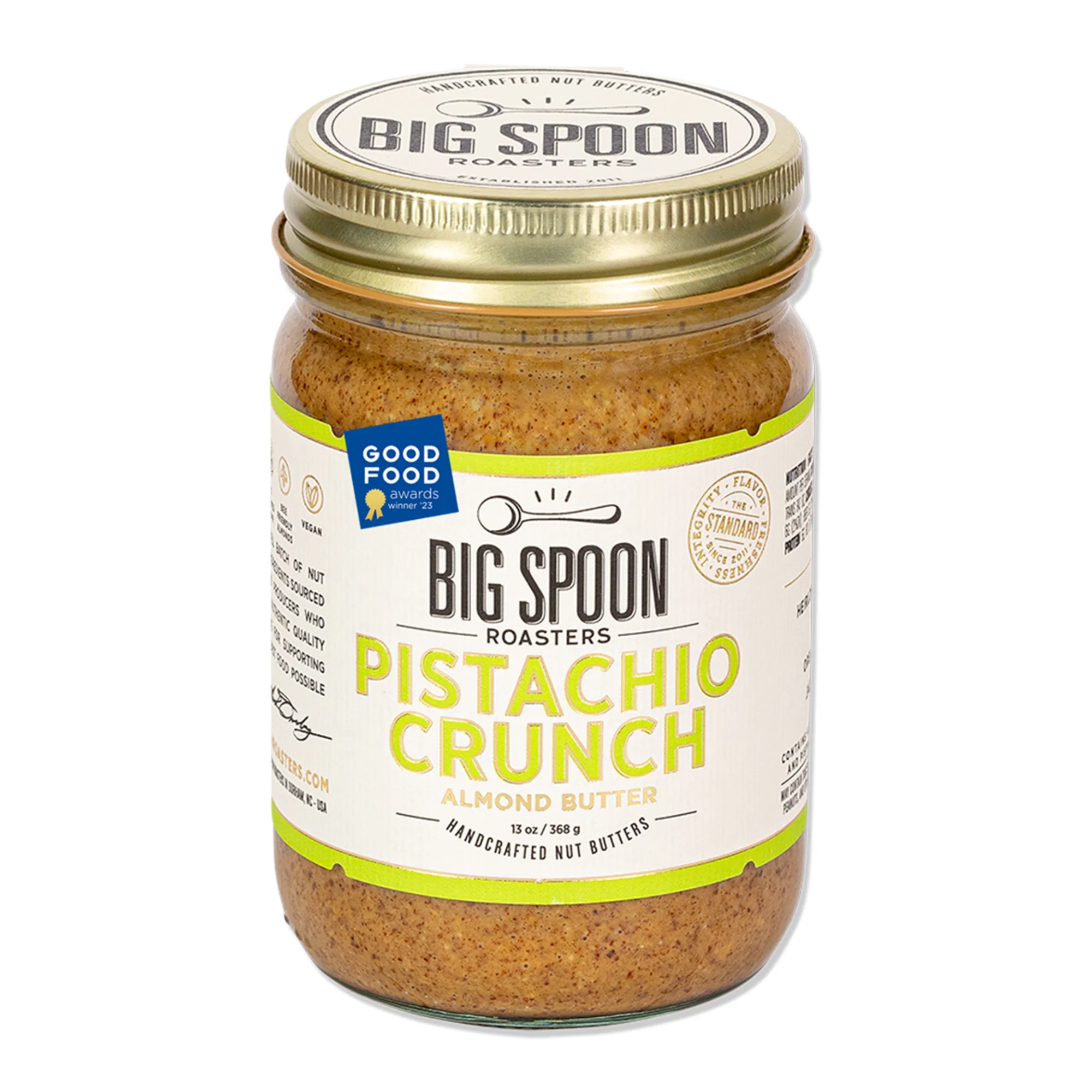 Fashionable Big Spoon Roasters Pistachio Crunch Almond Butter Safe