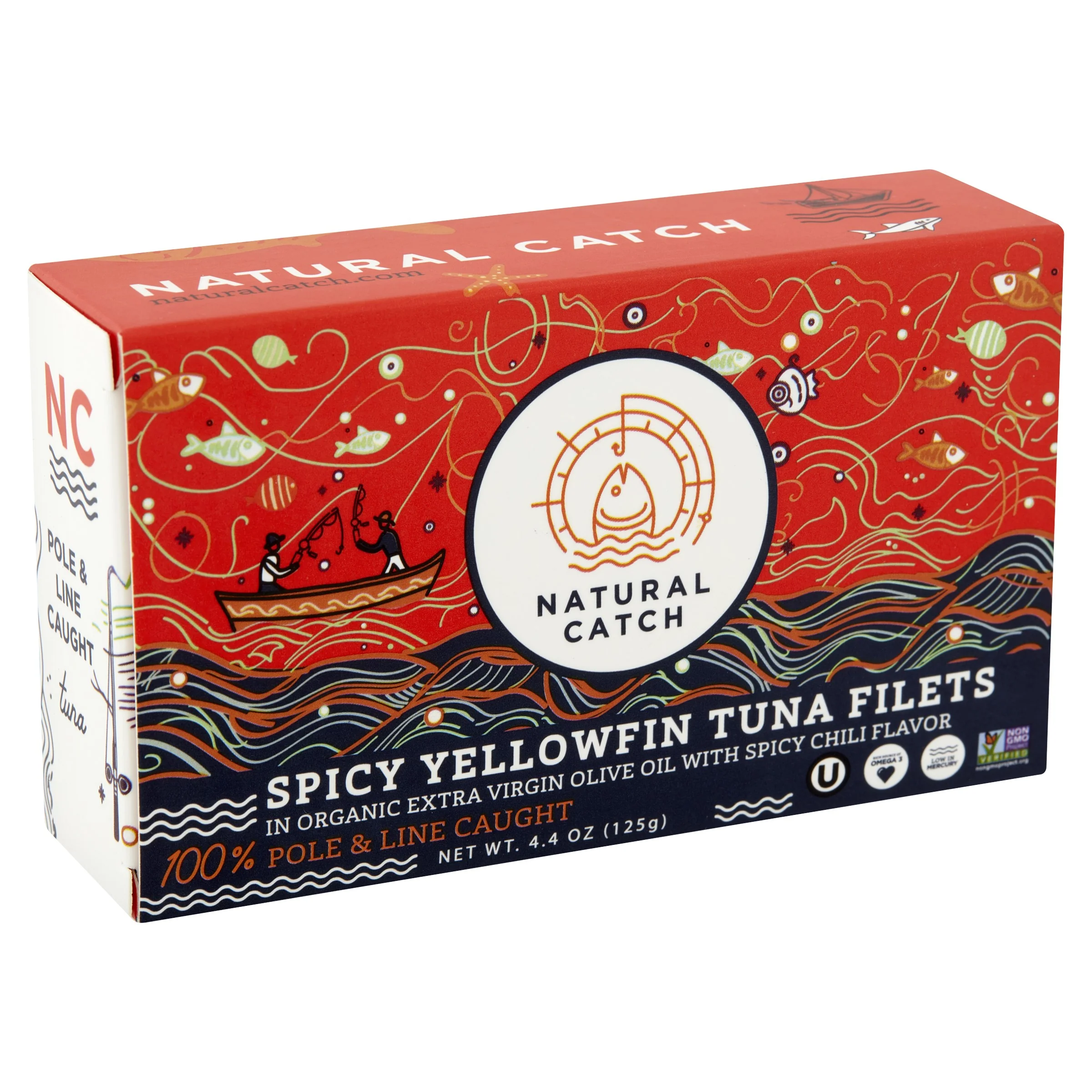 Official Natural Catch Natural Catch Tuna – Spicy Yellowfin Filets in Extra Virgin Olive Oil Certified
