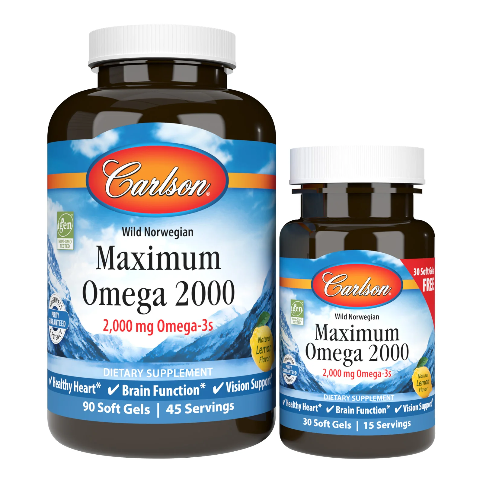 Expertly Made Carlson Labs Maximum Omega 2000 – Ultra-Concentrated Omega-3s Top-Quality