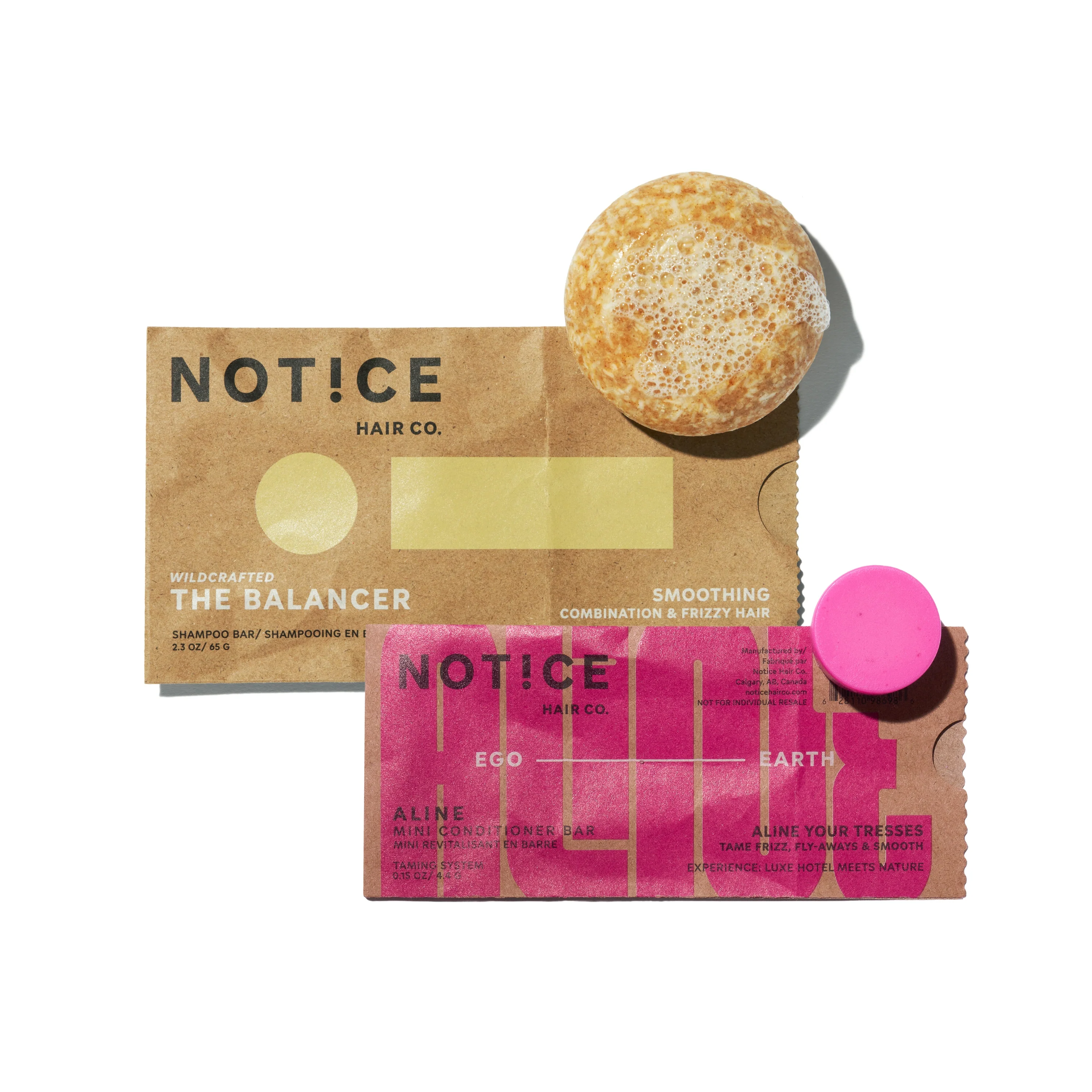 Artisan NOTICE Hair Co Buy The Balancer Shampoo Bar Get ALINE Mini Conditioner Bar Green