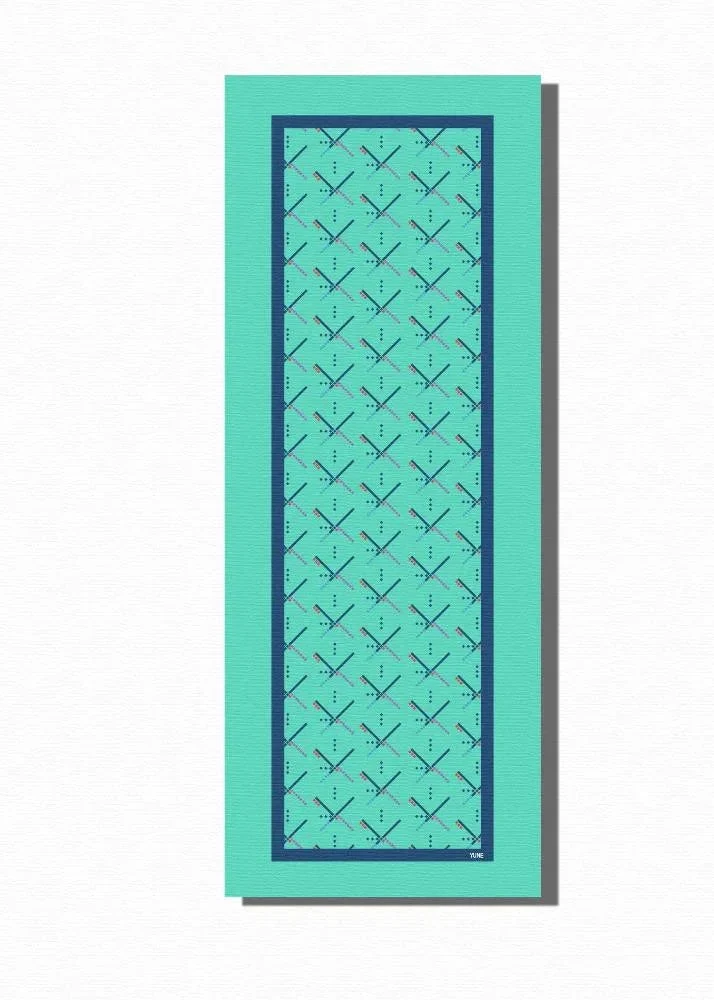 User-Friendly Yoga Mat 6mm Thick Turquoise Non-Slip Eco Friendly Yune Yoga PDX Carpet Dependable