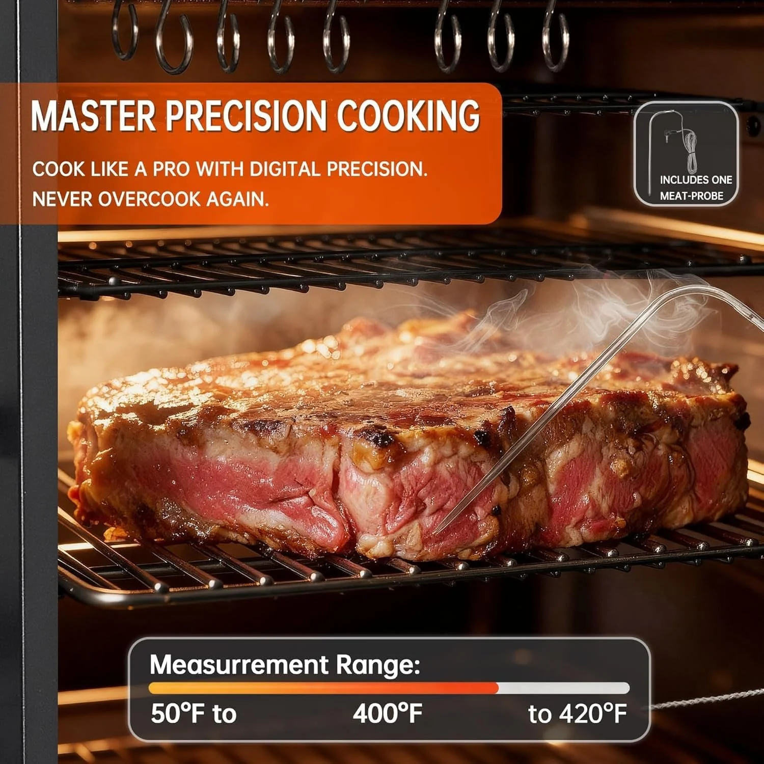 Versatile Vertical Pellet Smoker Grill Digital Temperature Control Natural