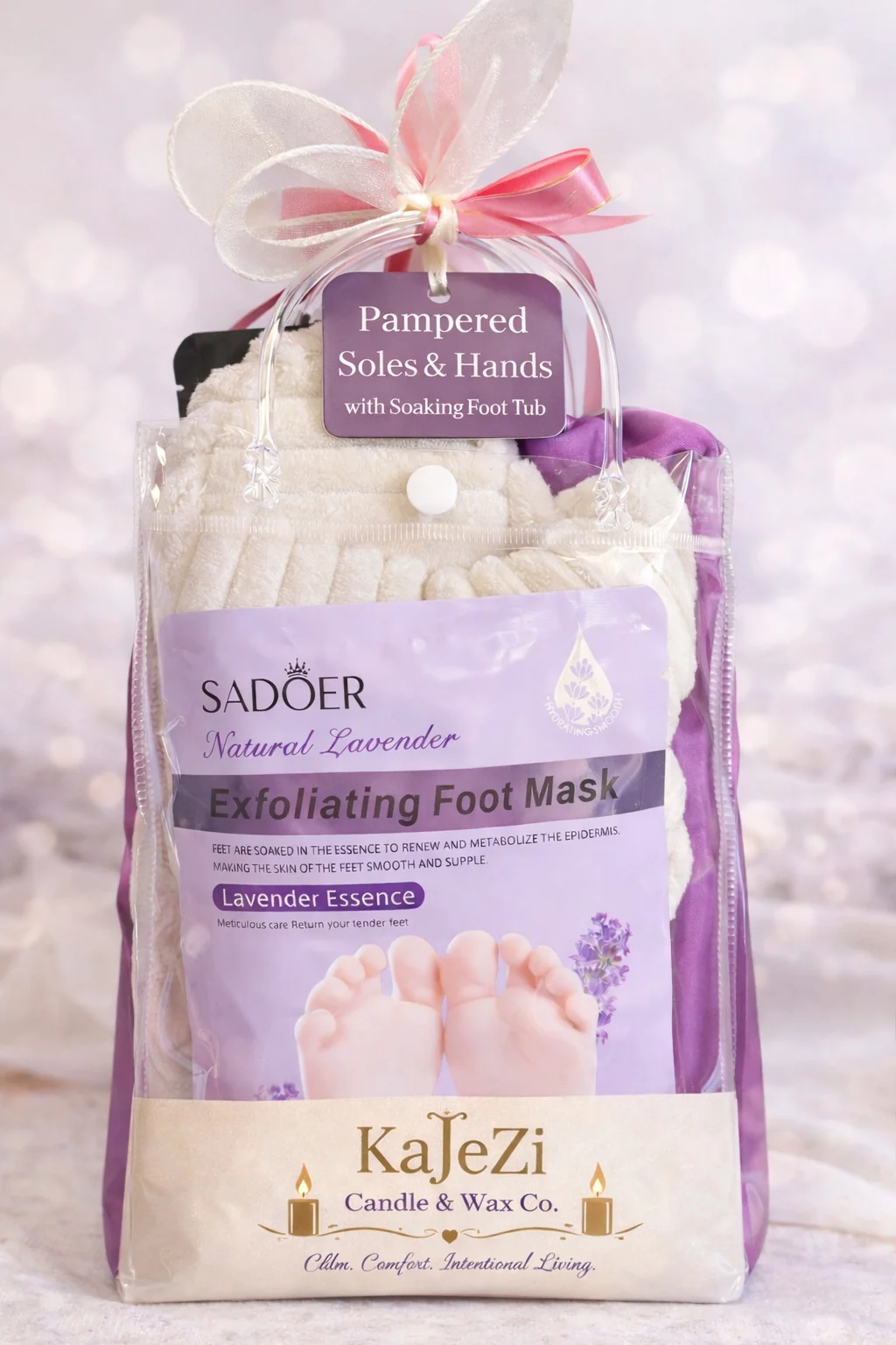 World-Class Self-Care Pampered Soles and Hands W Foot Soaking Tub Natural
