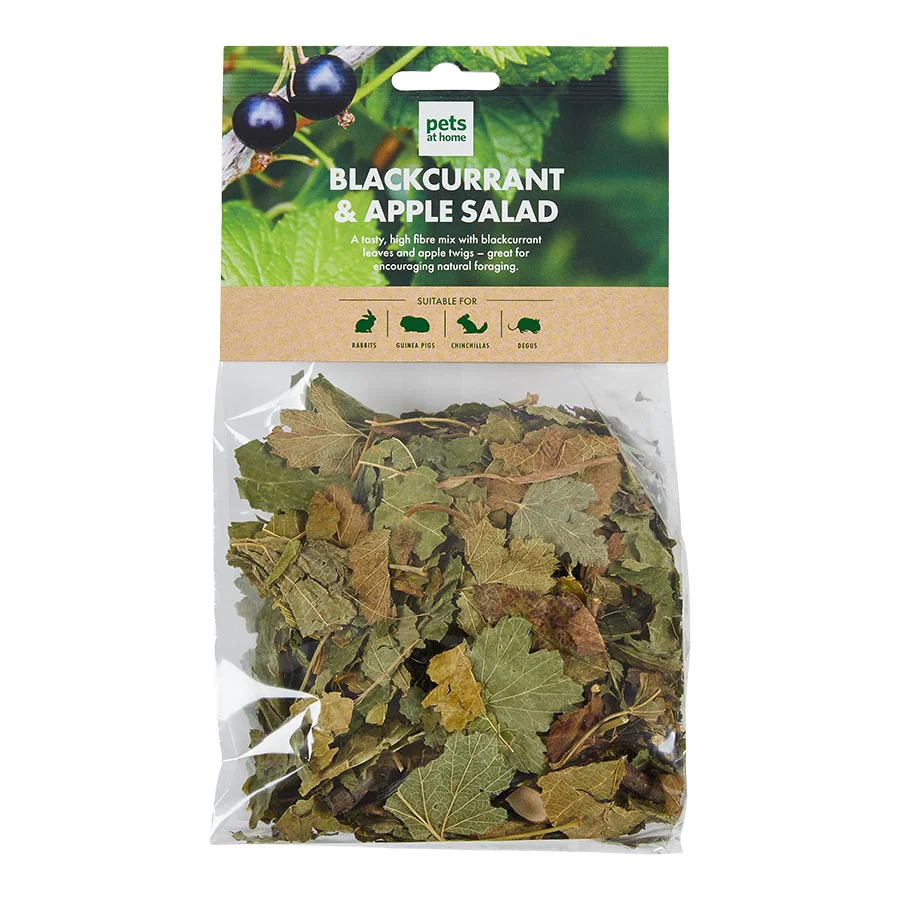 Unique Pets at Home Small Animal Treats Blackcurrant Apple Salad 80g Luxury