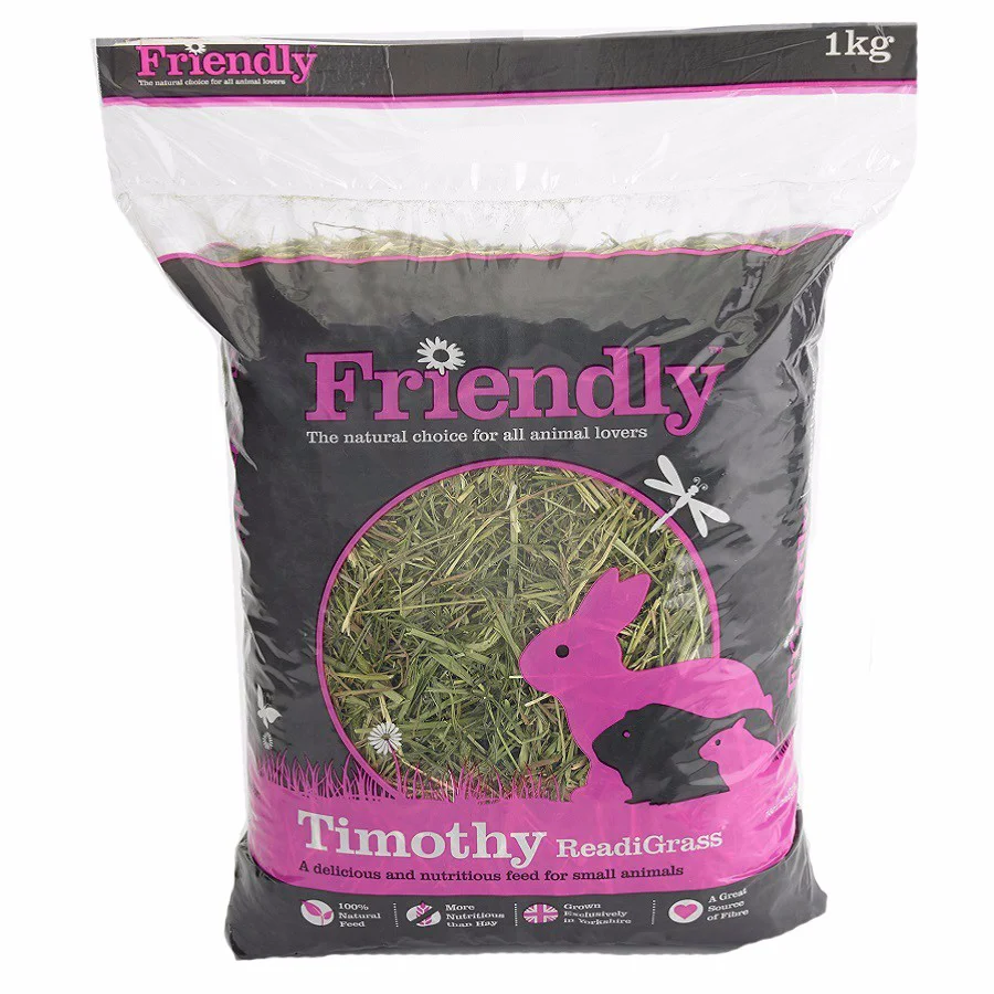 Certified Friendly Timothy ReadiGrass Small Animal Food 1kg Authentic