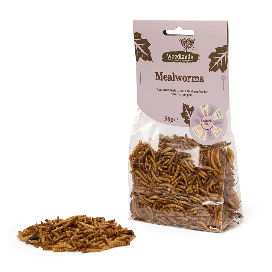 Environmentally Friendly Pets at Home Small Animal Meal Worm Treats 50g Refined