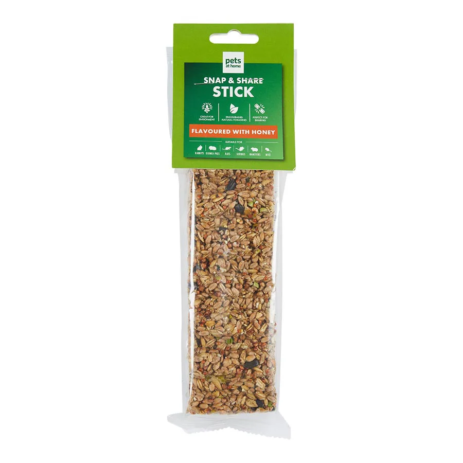Responsible Pets at Home Small Animal Snap Share Treat Stick with Honey 110g Comfortable