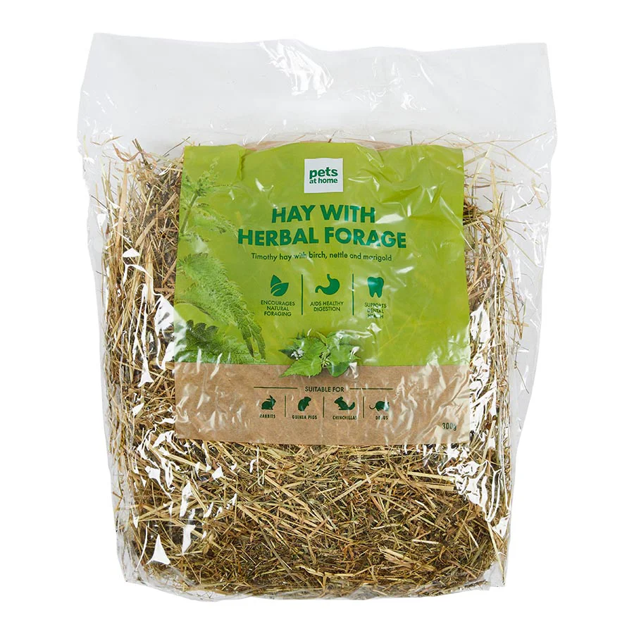 Unique Pets at Home Small Animal Hay with Herbal Forage 300g Advanced