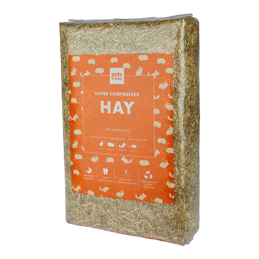 Reusable Pets At Home Small Animal Meadow Hay Bale Recyclable