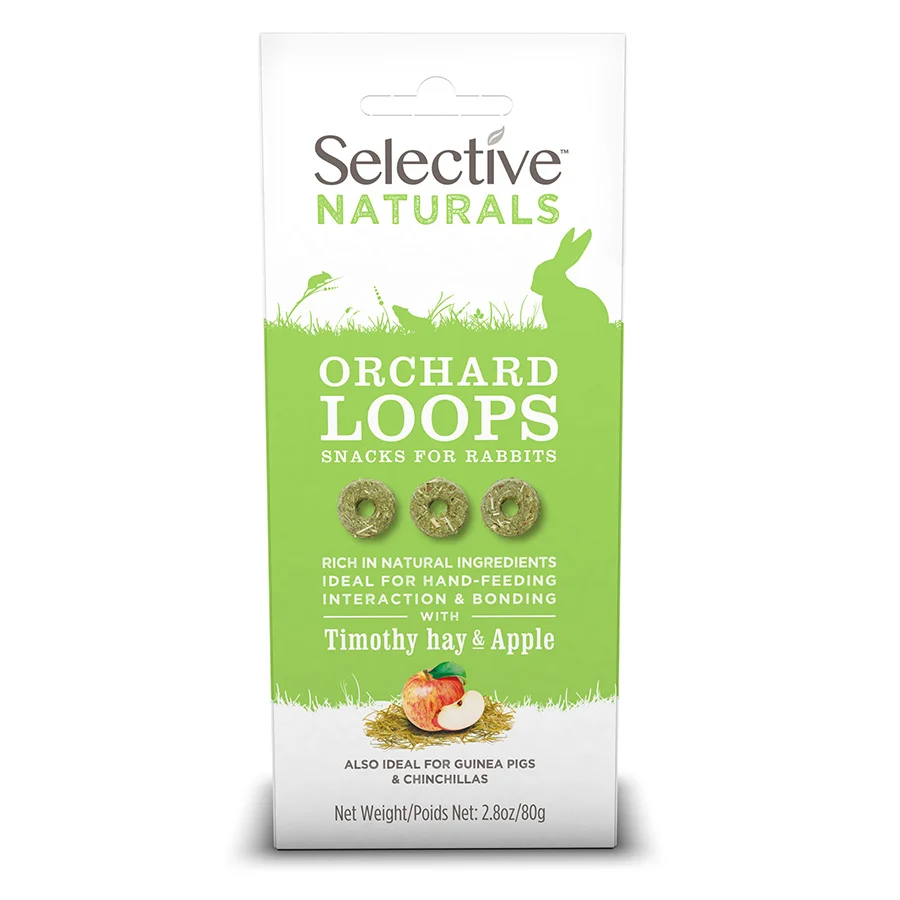 Refined Selective Naturals Orchard Loops Small Animal Treats 80g Unique