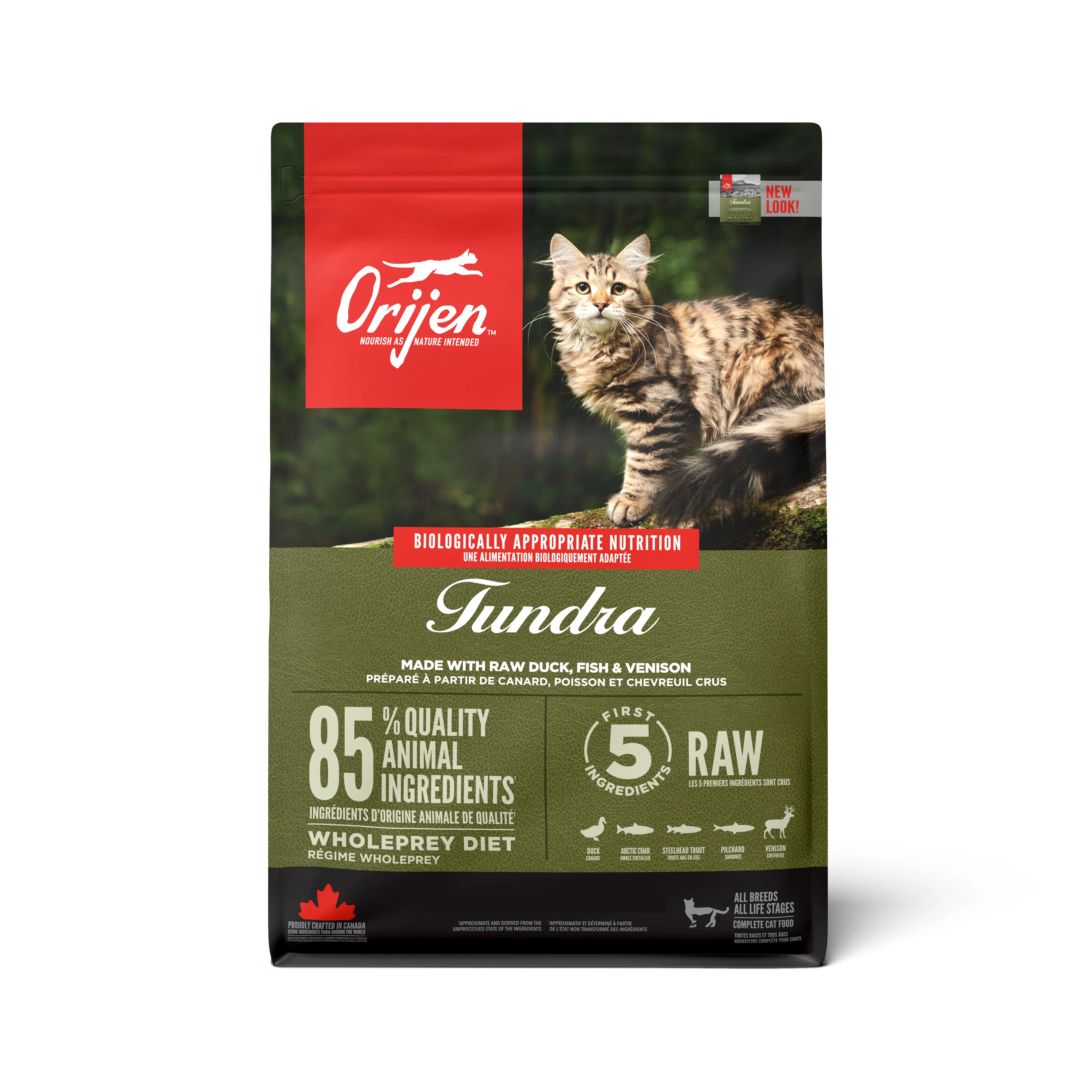 Top-Quality ORIJEN Tundra Adult Dry Cat Food with Duck Fish Venison 1.8kg Luxury