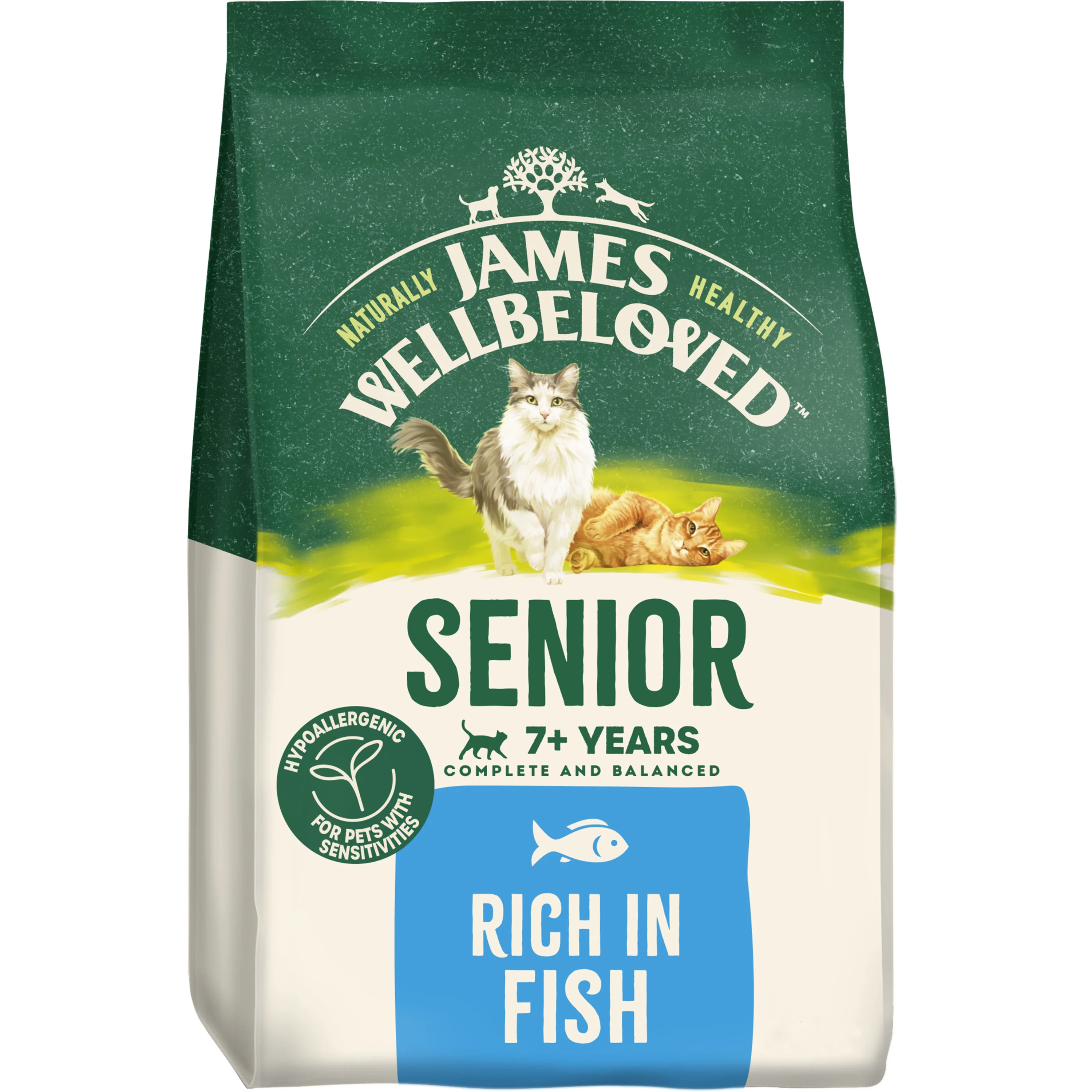 Effective James Wellbeloved Senior Dry Cat Food Fish Premium Material